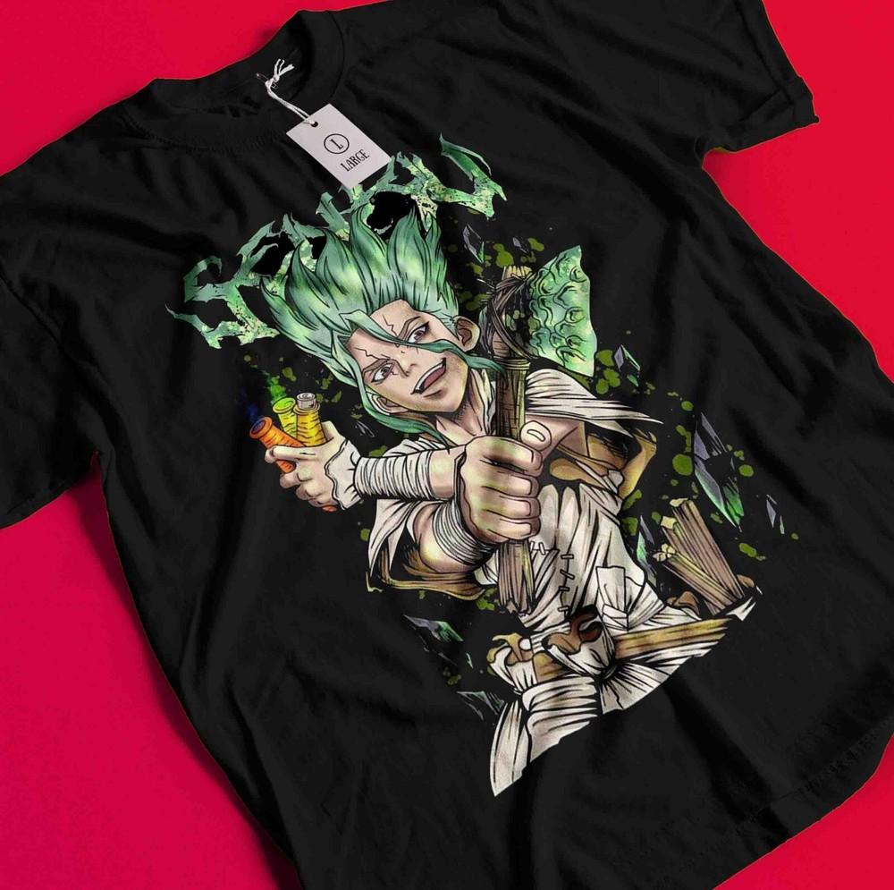 Футболка Dr Stone Сенку Исигами Футболка Рюсуй Футболка Асагири Сэйю Аниме Футболка BB570