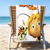 Ultra-Soft Beach Towel with Maya the Bee Theme,Ideal for Pool - Camping, Diving - Perfect Travel Essential, Vibrant Beach Towel.