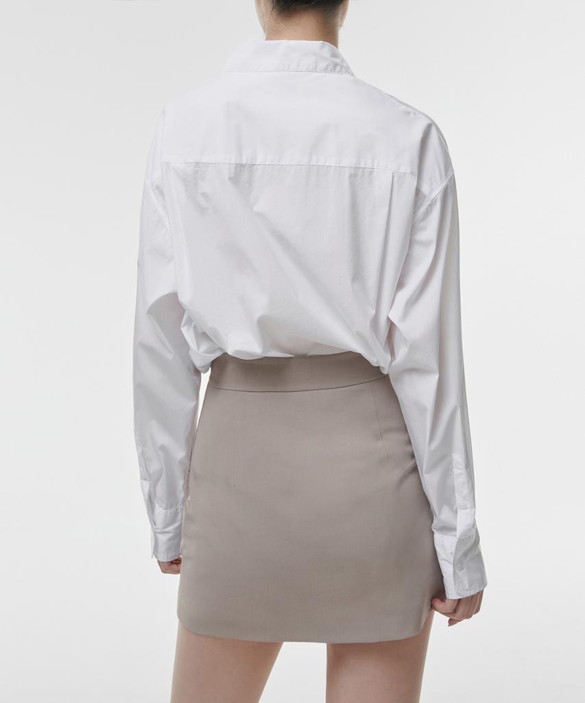 MUSINSA STANDARD WOMAN Women'S Cotton Nylon Oversized Shirt [White]
