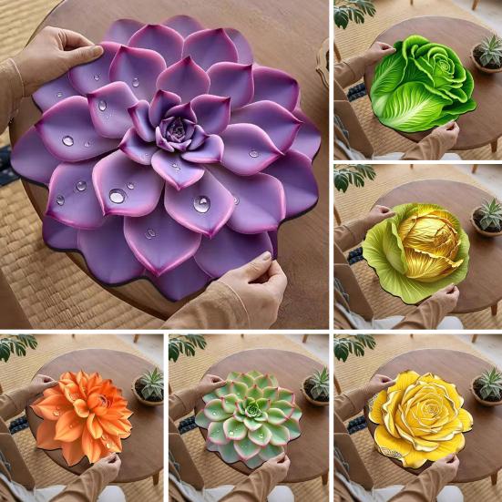 3D Цветочный Плейсмат Диатомовая Земля Абсорбирующий Обеденный Мат Термостойкий Реалистичный Цветочный Плейсмат для Обеденного Стола Кухонной Столешницы Декор Стола