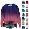 Women's Fashion Long Sleeve Plush Printed Sweatshirt Pullover Top