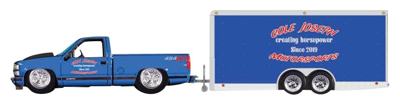 Kyosho Maisto DTG 1993 Chevrolet 454 SS Металлик Синий MS15368CV 1/64 Пикап/Прицеп (Готовая модель)