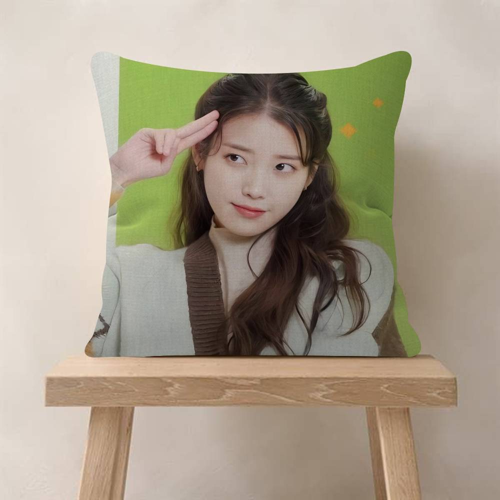 POP Корейская певица I-IU Наволочки Мультяшные Декоративные для Дивана Дома Двусторонняя Печать Короткий Плюш Милая Наволочка