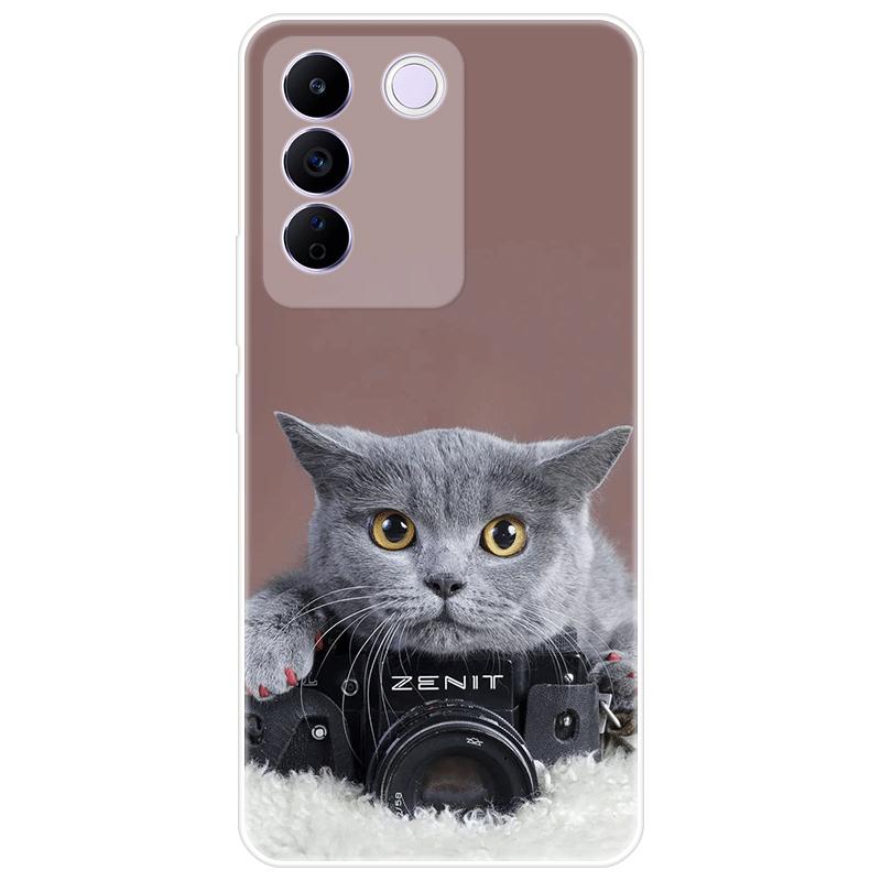 For Vivo V27e V 27e Case Soft Silicone Back Cover Cartoon Phone Case Diversification