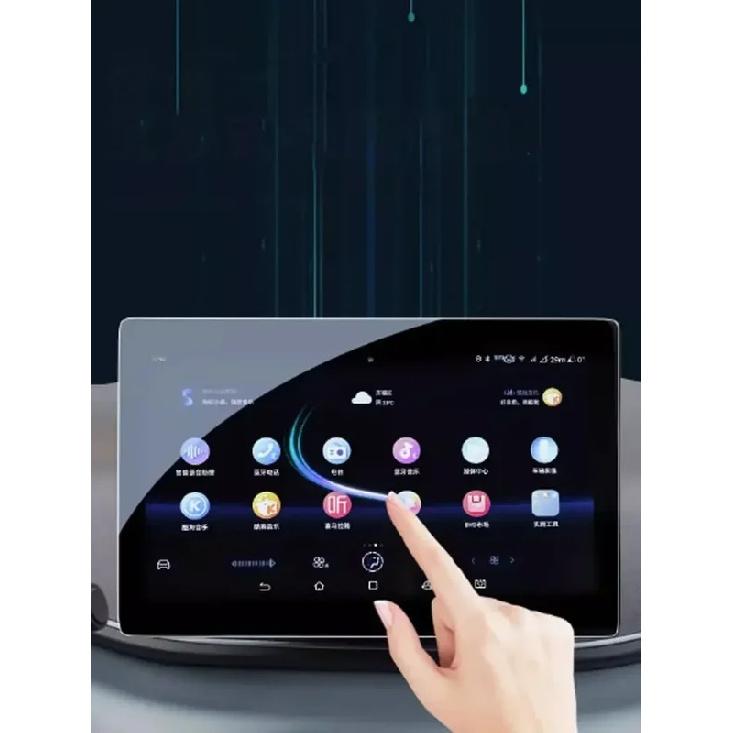 Tempered Glass For BYD SHARK 2024 2025 Car Interior Navigation Entertainment Media Touch Center Display Screen Protective Film