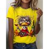 Anime Cat Duck Print Graphic T-shirt Women Fashion Casual Cartoon Oversized Short Sleeve Tops Tees Ladies Clothes Animal