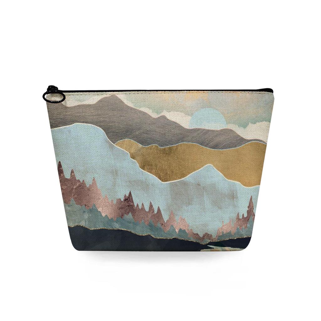 Women Landscape painting Print Cosmetic Bag Toiletries Organize Travel Storage Case 6753 KTB