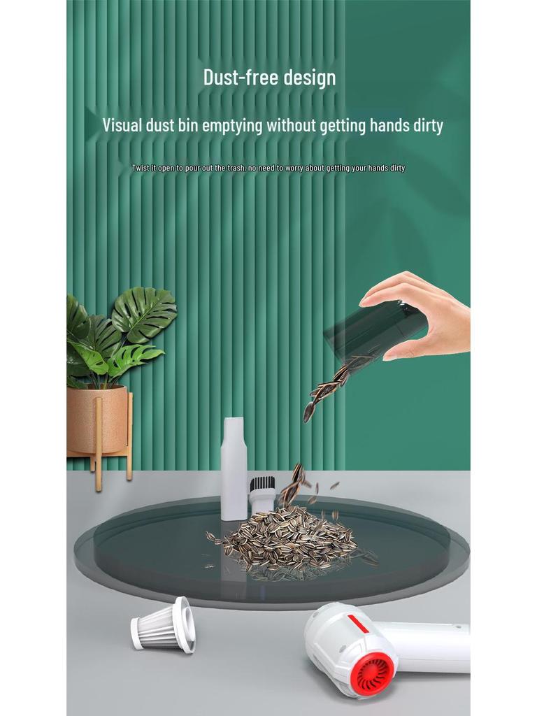 Беспроводной портативный ручной мини-пылесос для автомобиля и дома - Супермощный