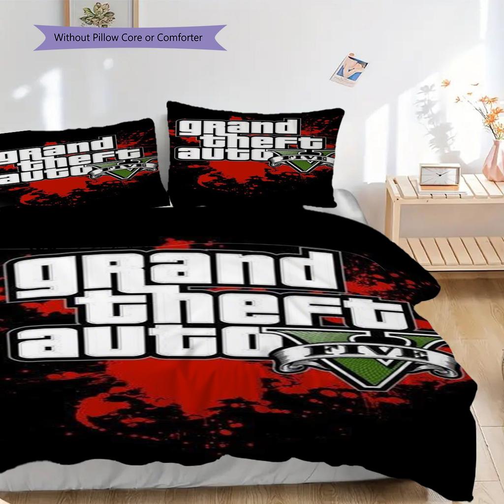 Grand Theft Auto V Urban Chaos Bedding 1 Duvet Cover 2 Pillowcase Without Core Duvet Cover And Pillowcase Bedding Set