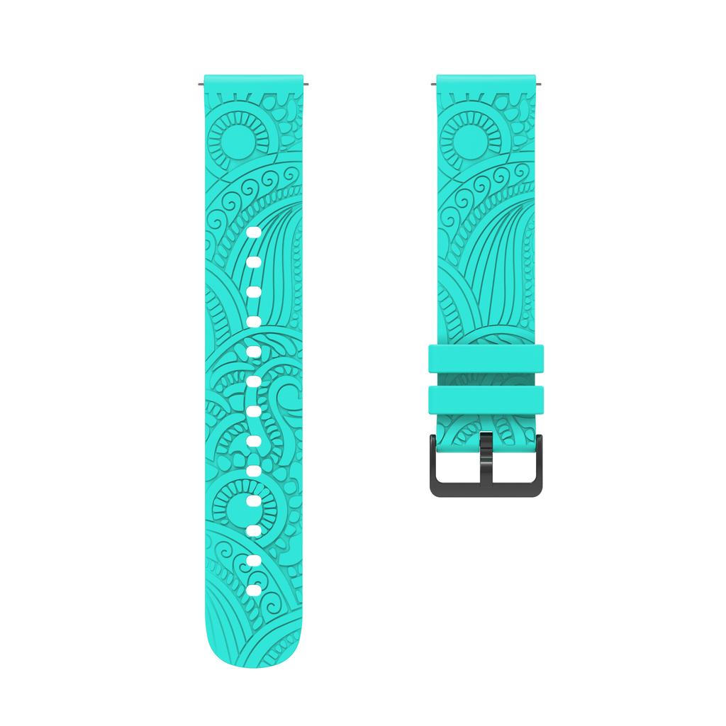 For Garmin Vivomove/Samsung Gear Sport/Pebble 2/Huawei Watch 2 Patten Silicone Strap 20mm Watchband