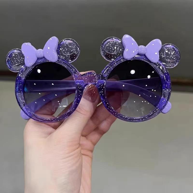 New Crystal Bow Children'S Sunglasses Sunscreen Cute Girls Fashion Trend Personalized Cartoon Eyeglasses Uv400 Eyewear