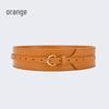 Women's Wide Leather Waist-Slimming Belt – Stylish Outerwear Accessory for Shirts and Dresses.