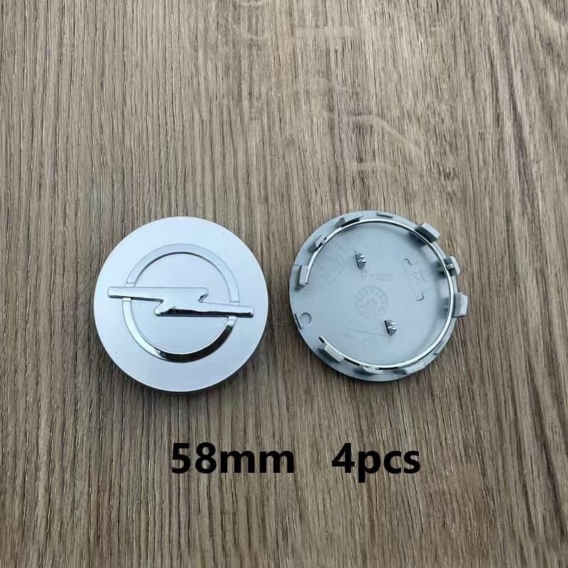 For Opel Corsa ko4pcs 54mm 58mm 60mm 64mm Car Wheel Center Hub Caps for Opel C D E F A B Gsi Corsa Turbo Cors OPC Line Hubcap Accessories
