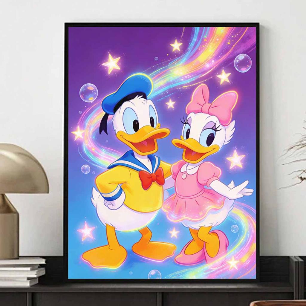 Disney 5D DIY All Diamond Art Painting Kit Donald Daisy Love Home Decor Gift