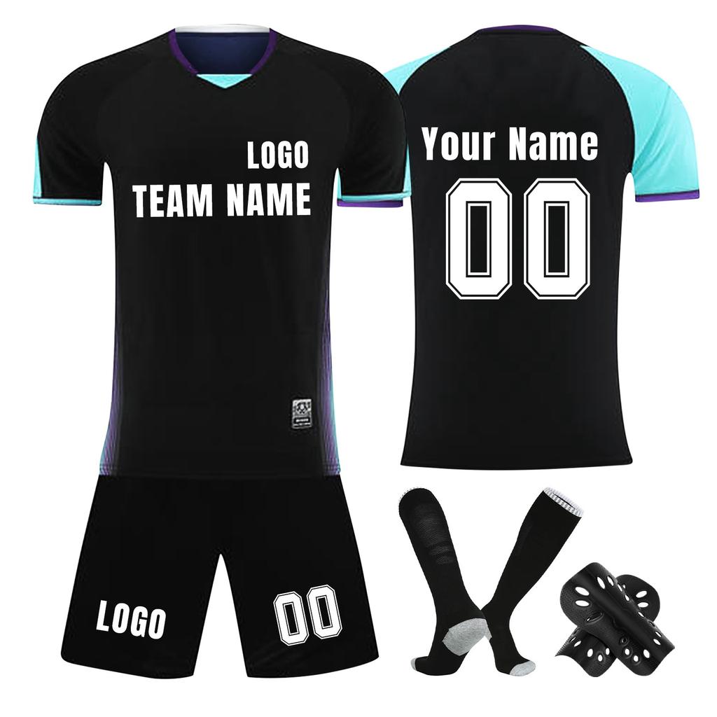 Personalised Shirts Kit Mens Girls With Name Number Custom Football Jerseys For Boys Training Suit