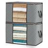 Clothes Storage Bag with Reinforced Handles Zipper Close Large Capacity Blanket Bed Sheets Organizer Foldable Storage Bin