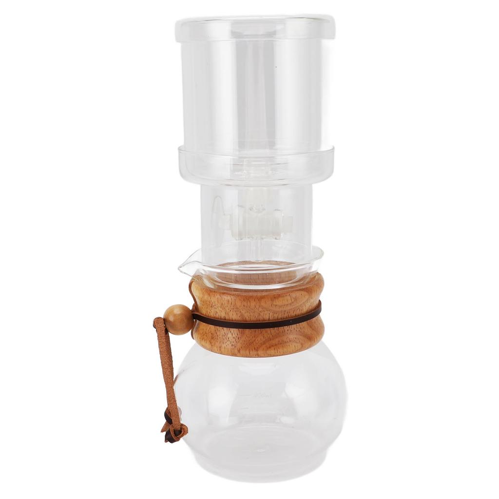 Ice Drip Coffee Maker Clear Glass Cold Brew Coffee Maker Set with Adjustable Water Flowing for Household Tea Room 400ml