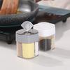 Spice Bottle Set: 4-in-1 Flip-Top Plastic Jars with Salt Shaker, Sealed and Moisture-Proof.