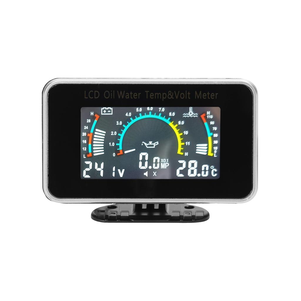 3 в 1 Автомобильный ЖК-метр Цифровой Датчик Давления Масла Напряжения Температуры Воды Универсальный Прибор 9 36В для Легкового Автомобиля Грузовика Внедорожника