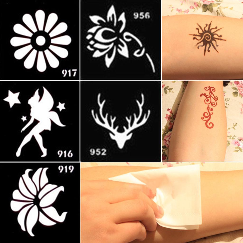 Маленький трафарет для татуировки хной, узор в виде птицы и мухи, сделай сам, аэрограф, краска, Менди, хна, индийский шаблон татуировки