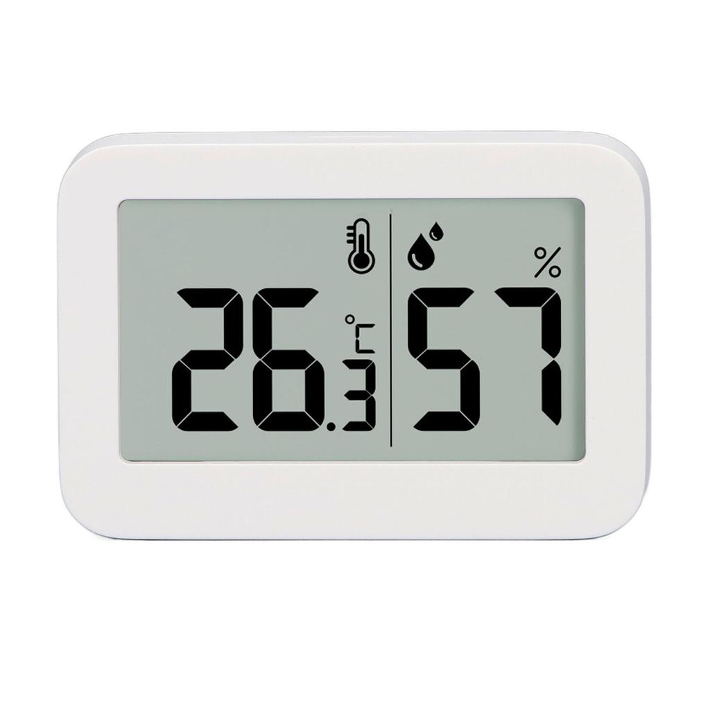 Thermometer Hygrometer LCD Display AM PM Fahrenheit Celsius Switchable Real Time Monitoring Date Clock Mini