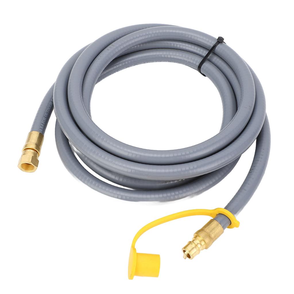 Gas Grill Hose 12FT 12 Inch Rubber RV Gas Hose Extension with Quick Connector for Travel