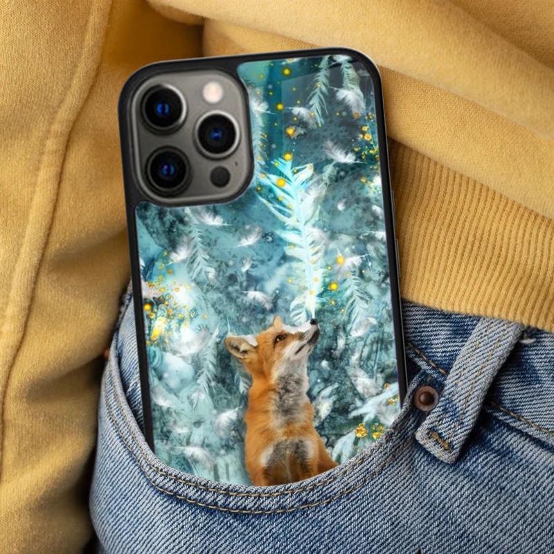 Winter Fox Foxes Soft Phone Case for iPhone 17 Air 16e Pro max 15 Pro 13 14 Plus 11 12 MagSafe Magnetic Coque