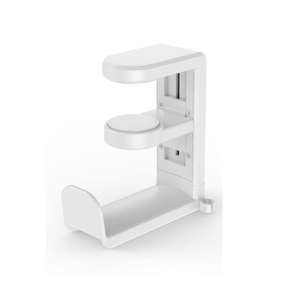 360 Degree Rotating Table Clip Hook No Punch Headset Holder Useful Headphone Stand Towel