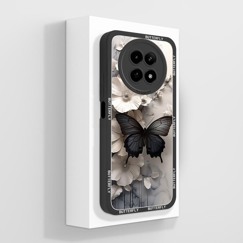 Чехол для Oppo Realme 12 13 14 P1 P2 Pro 14T 12X Сумки для телефона Милые узоры с медвежьими лапками Жидкий силикон Улучшенный пыленепроницаемый защитный чехол для корпуса Oppo