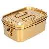 Ланч-бокс 1,5 л, 2-слойный, портативный, герметичный, из нержавеющей стали 304, контейнер для еды бенто, столовая посуда для дома, офиса, золото