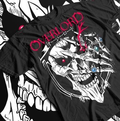Аниме футболка с черепом, футболка Overlord Ainz, футболка Ooal Gown Albedo, унисекс аниме
