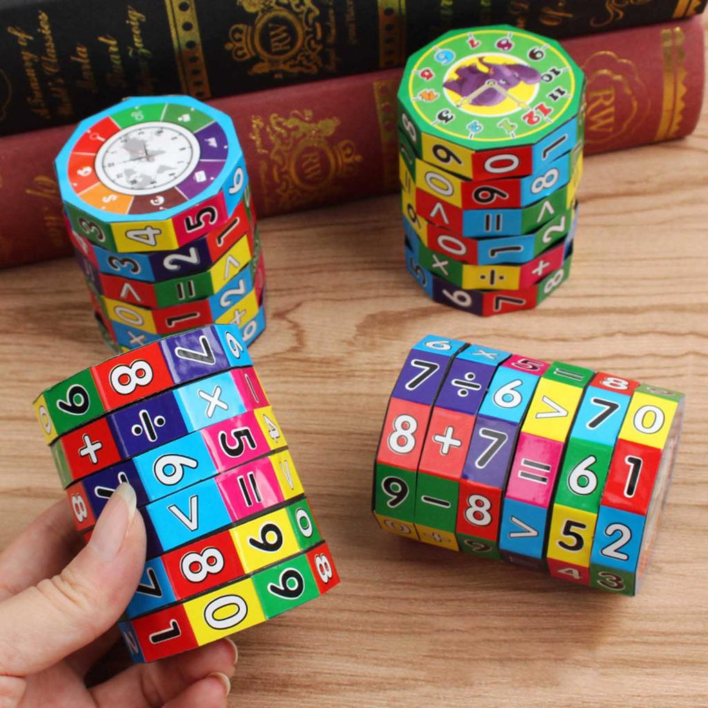 Children Math Toy Learning Puzzle Mathematical Operation Magic Cube Toy Brain Developmental Puzzle Game Primary Kid Gift
