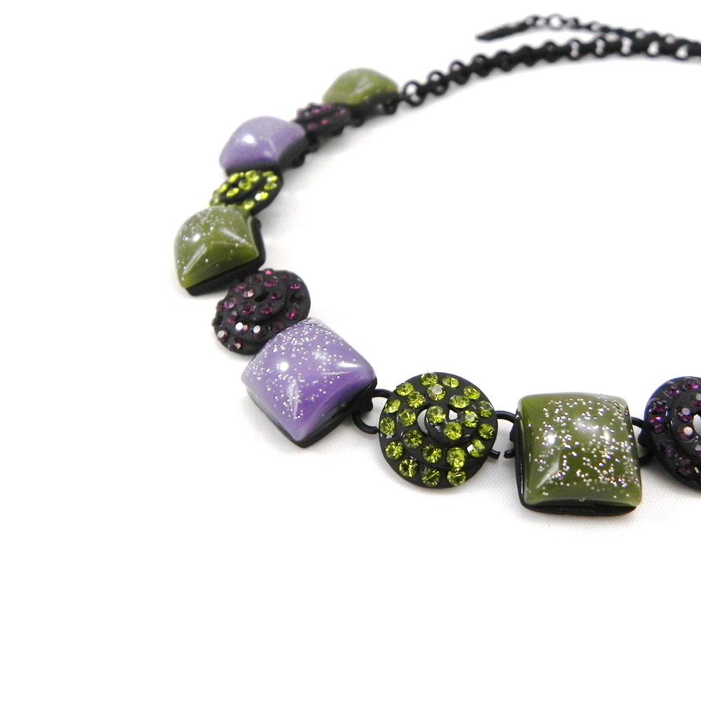 NOA [I2177] - Дизайнерское колье "Sissi" фиолетово-зеленый
