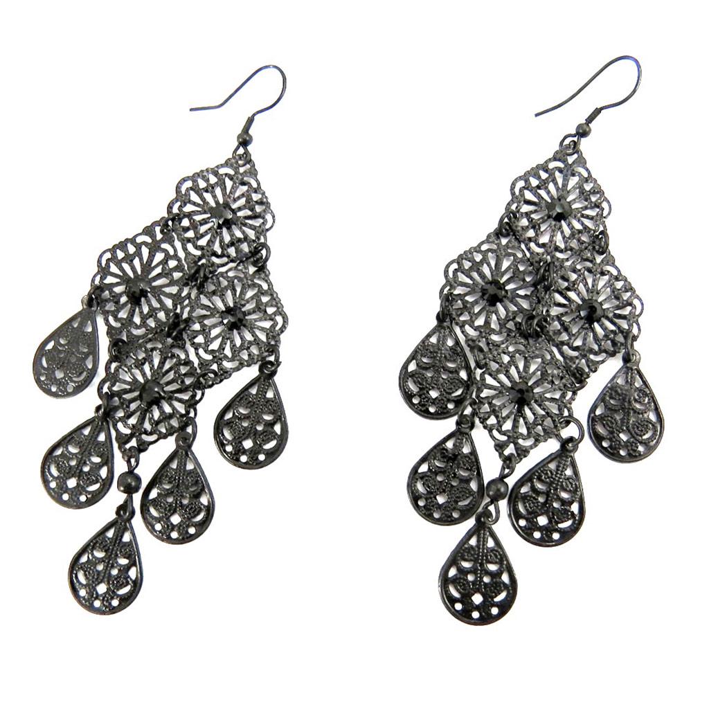 Les Trésors De Lily [L5774] - Серьги «Кармен» черные.