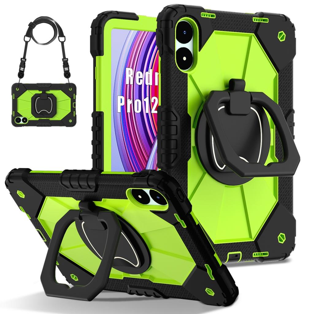 For Xiaomi Poco Pad.360° Rotating Grip Heavy Duty Protection Stand TPU+PC 3in1 Anti-knock Shockproof Tablets PC Case