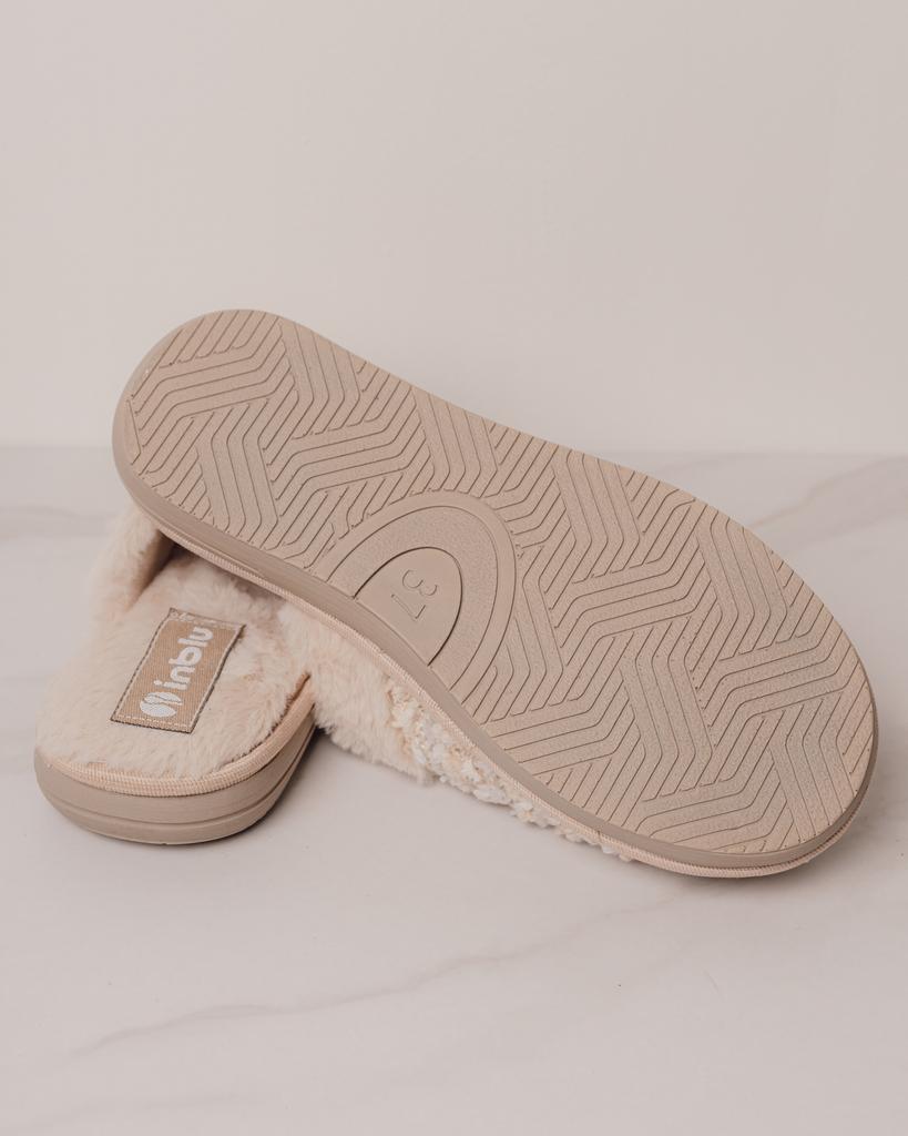 Тапочки с мехом Inblu EK2J 36 светло-бежевые