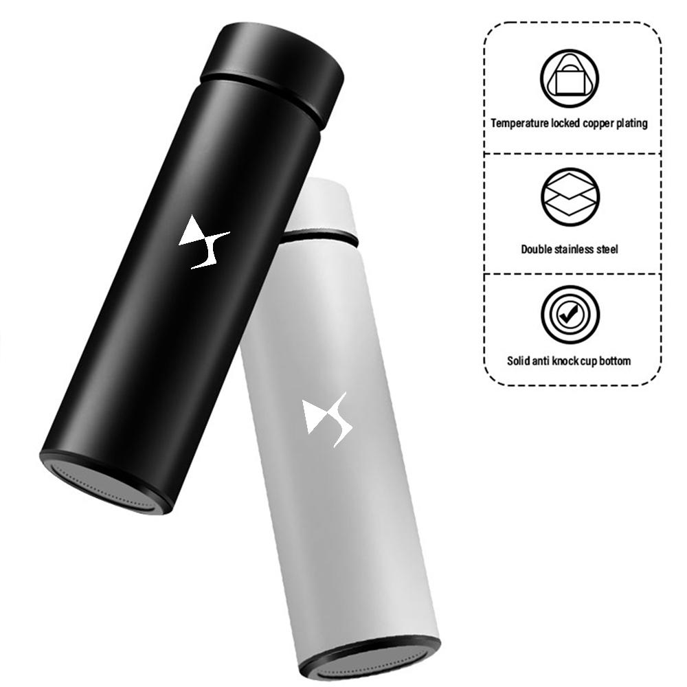 500ml Smart Thermo Mug Filter Coffee Water Flask Temperature Display For Citroen C1 C2 C3 VTS C4 DS Saxo C4L C5 Auto Valve Cap 