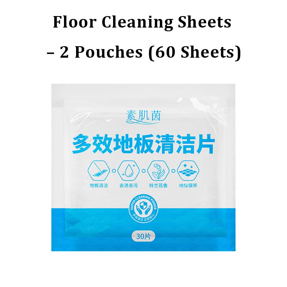 Floor Cleaning Sheets 30pcs Dissolve in Water Remove Dirt Grime for Tile Marble Wood Floor Gentle Protection Deodorize