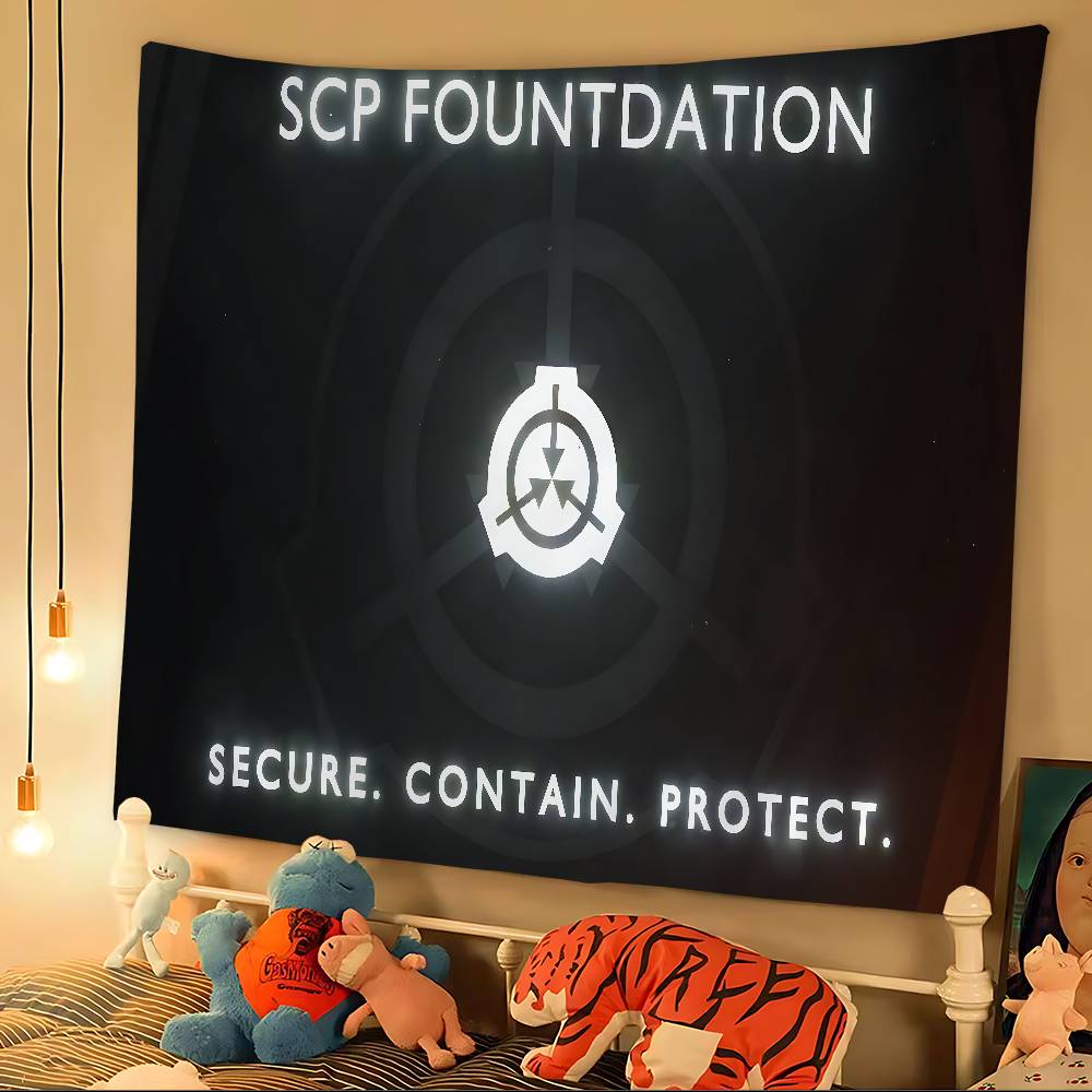 Популярная игра SCP F-Foundation Foundation Мультяшный Гобелен Искусство Научная Фантастика Комната Домашний Декор Настенное Полотно Домашний Декор