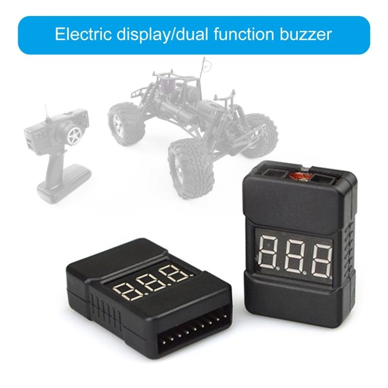 BX100 1S-8S Battery Voltages Meter Tester Liion Battery Monitors Buzzers Alarm for Airplanes Helicopter FPV Racing Drones