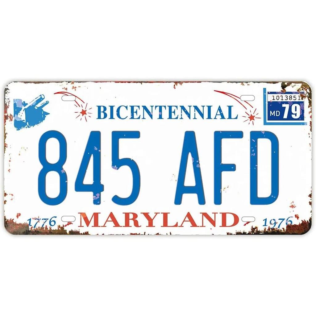 License Plate USA Retro Car Metal License Plate Novelty Wall Decoration Auto License Plate Signs Front Cover Garage Cafe Pub Bar