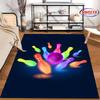 Bowling-Themed Rug for Game Rooms Carpet for Home Sofa Bedroom, Gift Mats