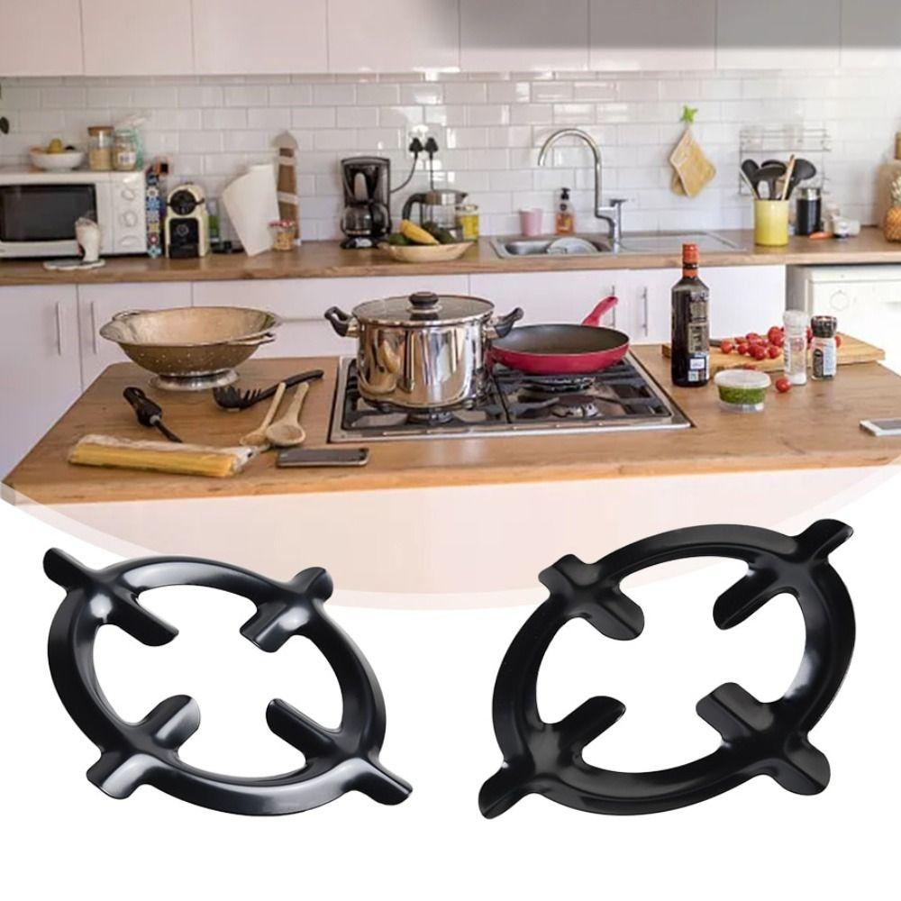 Black Gas Stove Ring Stable Trivet Grates Kitchen Cookware Parts Burner Range Reducer Outdoor