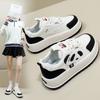 Повседневные дышащие кроссовки для женщин, уличные противоскользящие кроссовки из искусственной кожи, плоские кроссовки на шнуровке, прогулочная обувь, женская спортивная обувь для скейтбординга