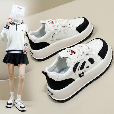 Повседневные дышащие кроссовки для женщин, уличные противоскользящие кроссовки из искусственной кожи, плоские кроссовки на шнуровке, прогулочная обувь, женская спортивная обувь для скейтбординга