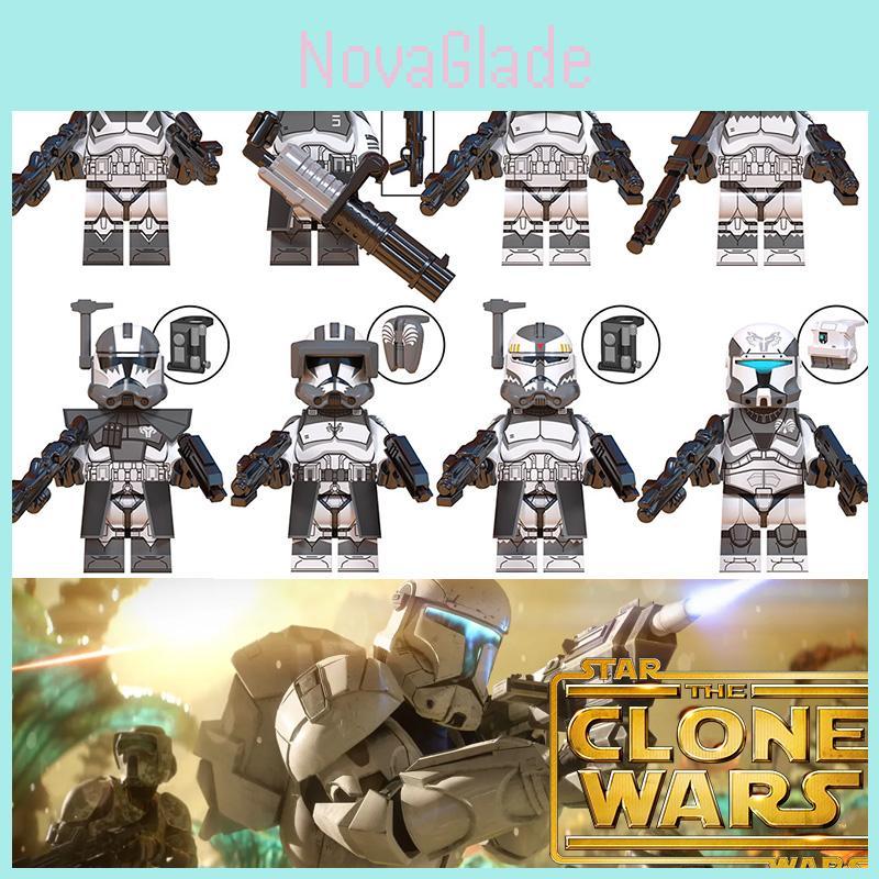 Wm6128 Television Film Series Clone Cavalry Wolf Team Heavy Armor Soldier Driver Assembly Block Doll Bag