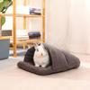 Fleece Pet Bed Sweat-absorbent Pet House Kitten Mat Sleeping Bag  Small Pet