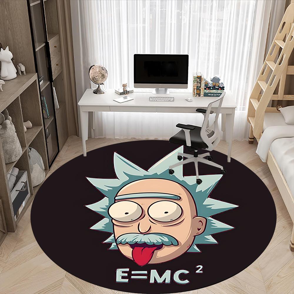 1 шт. Круглый ковер Rick and Morty для офиса, под офисные стулья, спальни, гостиной, домашний декор, декорирование комнаты, доступен в различных размерах
