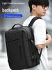 Expandable Multifunctional Business Travel Backpack - Solid Color, Minimalist Design for Cross-Border Trips