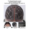 Women's 66cm Hair Dark Brown Long Curly Hair T-shaped Front Lace Rose Hair Net Headwear Pure Hand Woven Lace Wigs Kanekalon Wig